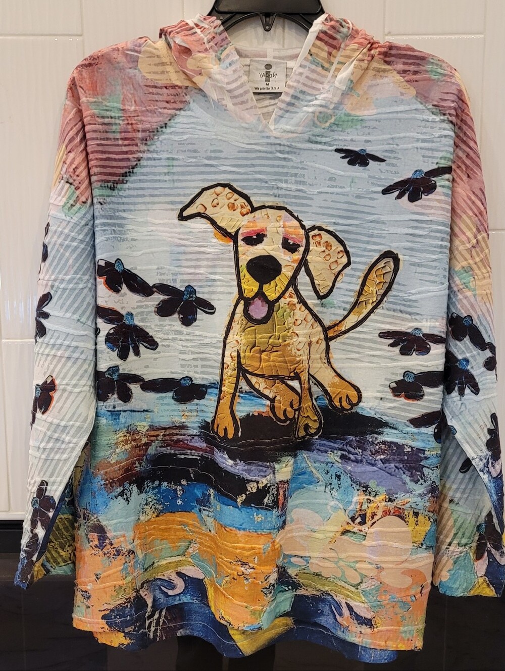 Inoah Golden Retriever Graphic Pullover Hoodie  Size M